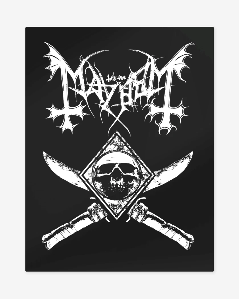 Print metalico Negro de Mayhem Chimera