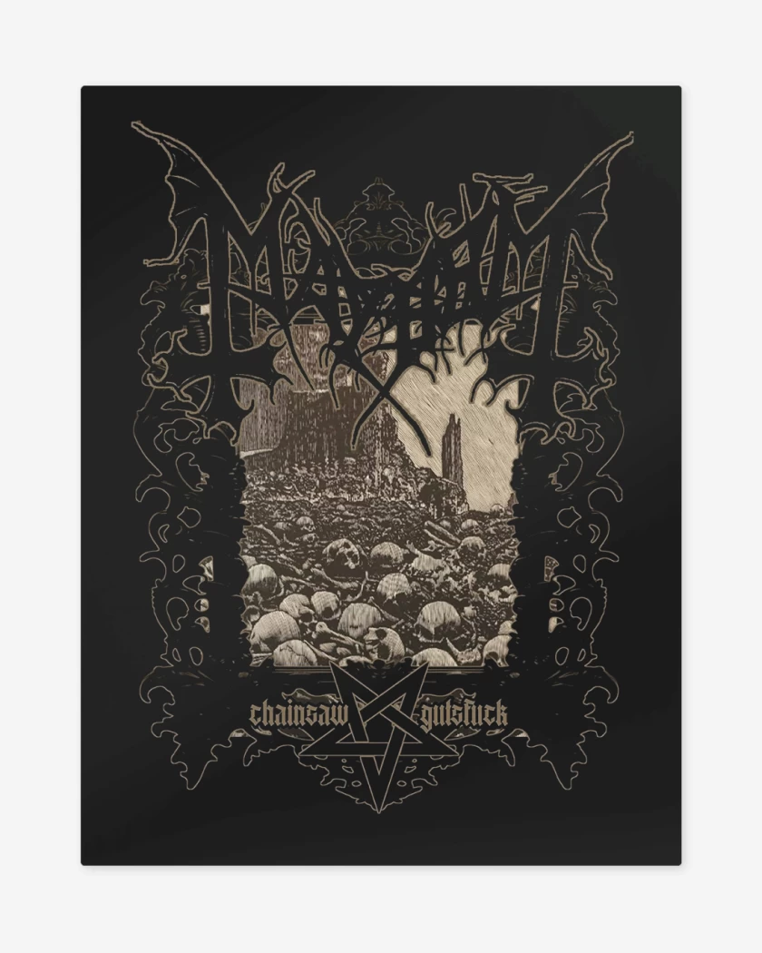 Print metalico Mayhem Chainsaw Gutsfuck