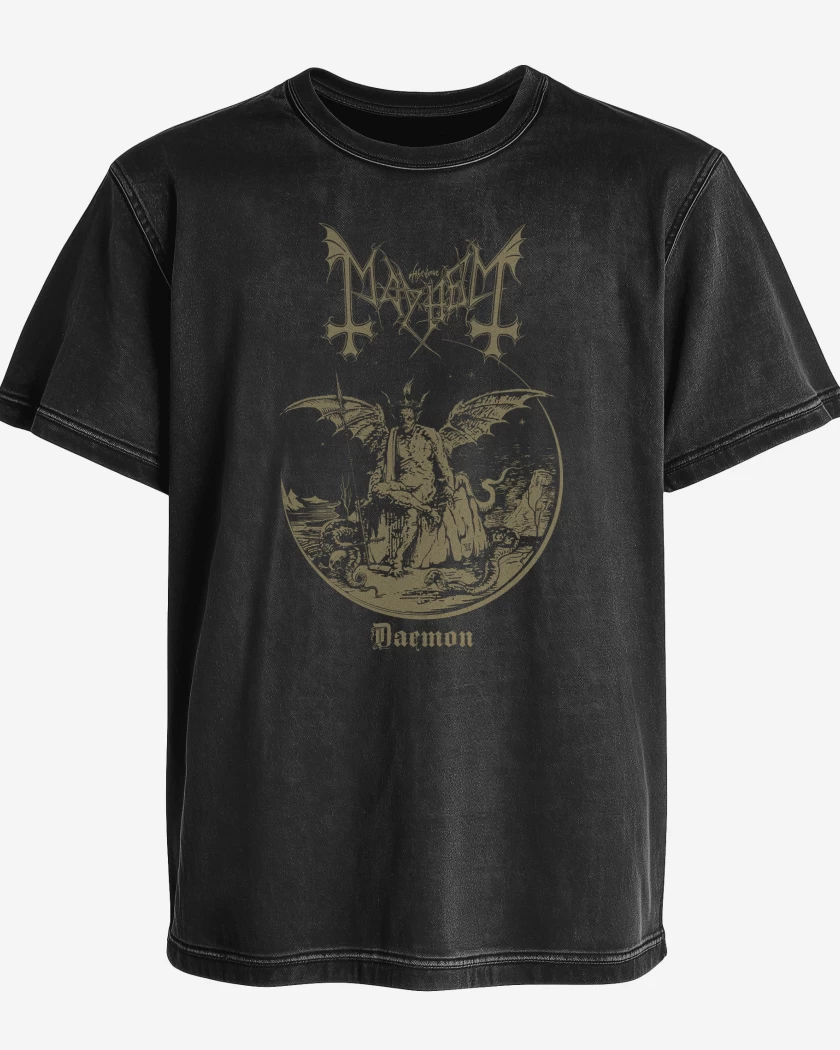 Polera desgastada Mayhem Daemon Lucifer