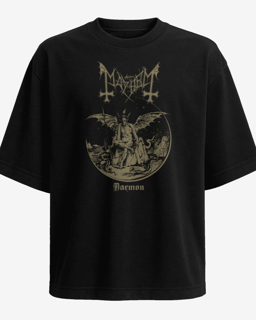 Polera Oversize Mayhem Daemon Lucifer