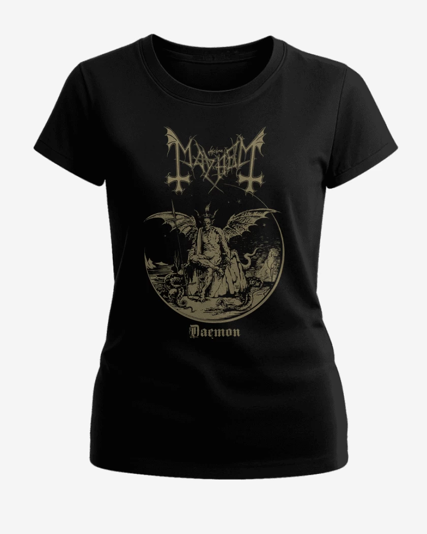 Polera de Mujer Negro de Mayhem Daemon Lucifer