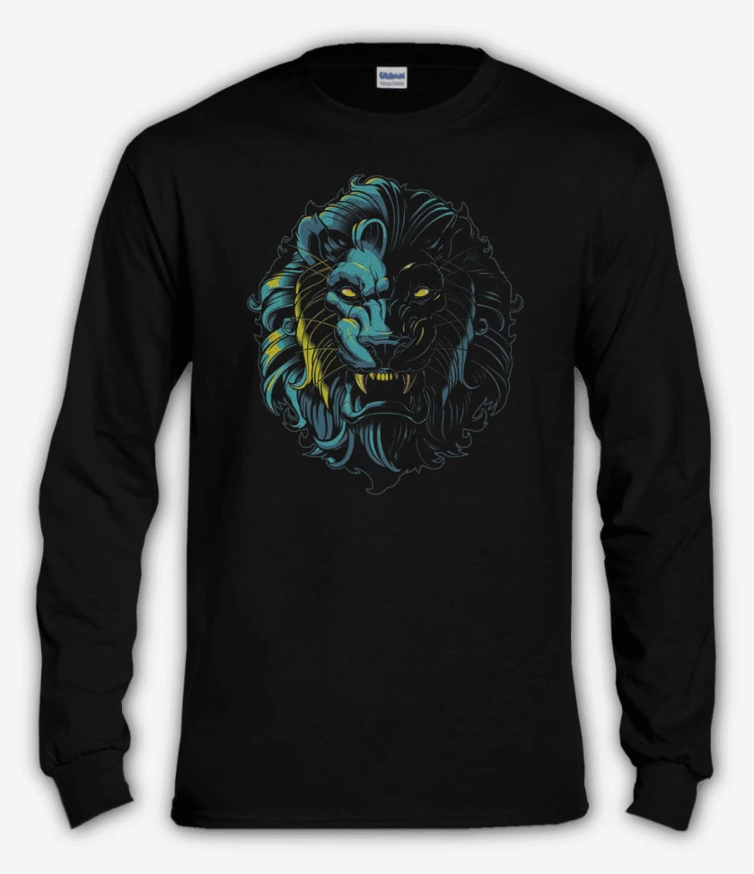 Polera manga larga Negro de Lyon