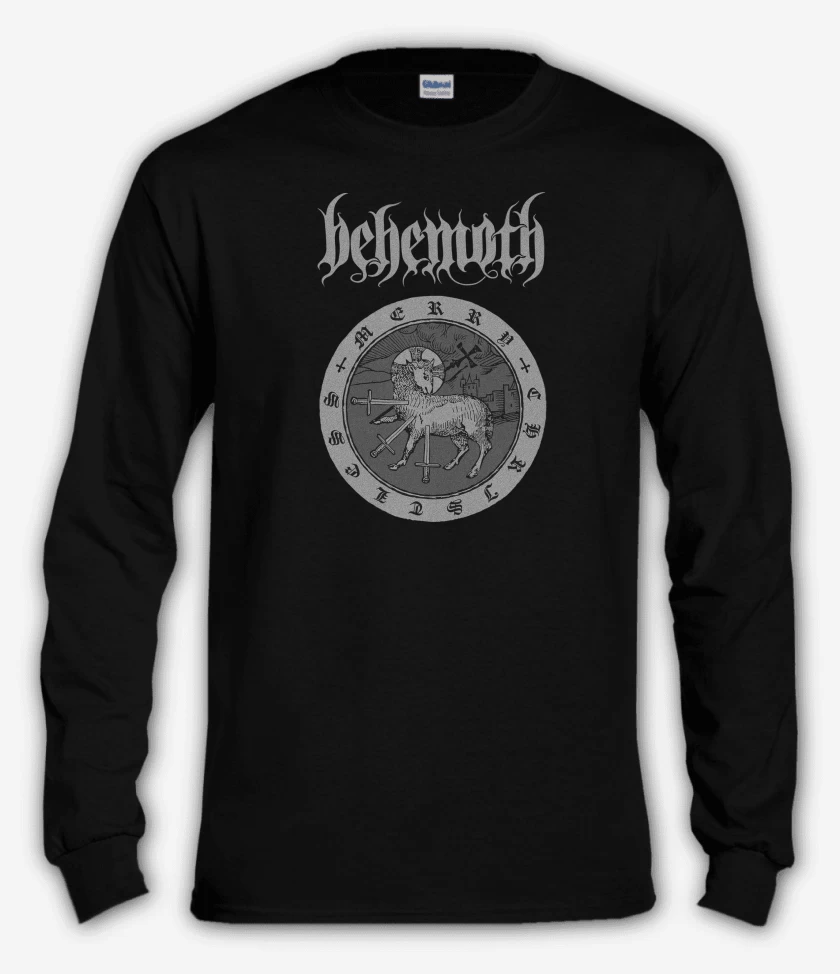 Polera manga larga Negro de Behemoth Merry Christless