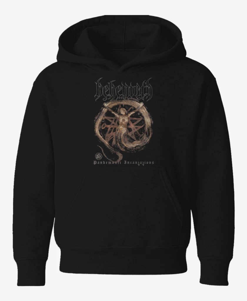 Poleron de niño Negro de Behemoth Pandemonic Incantations