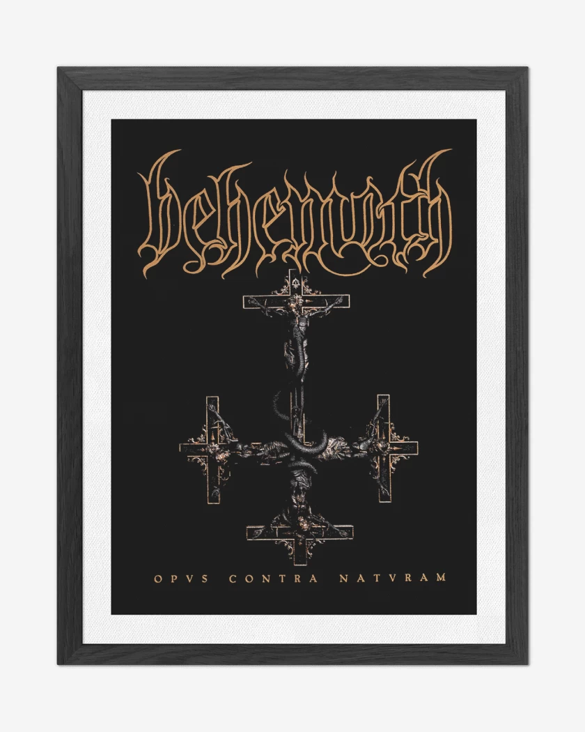 Cuadro decorativo Negro de Behemoth Opus Contra Natura