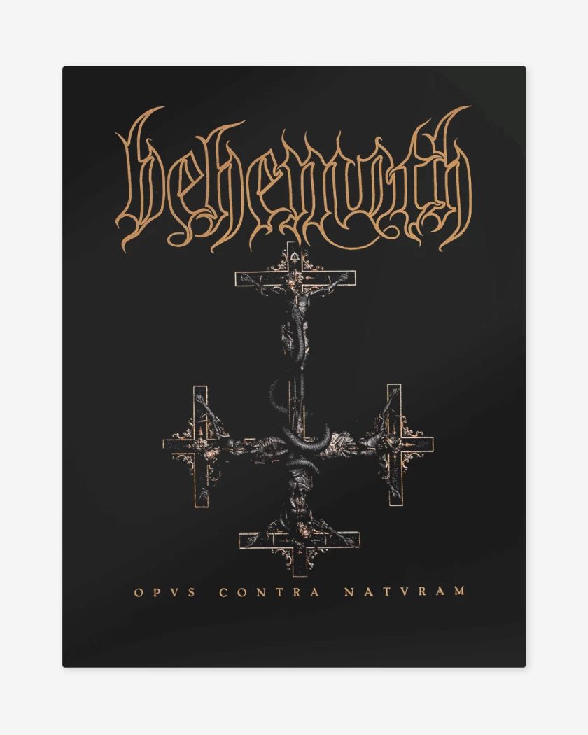 Print metalico Negro de Behemoth Opus Contra Natura