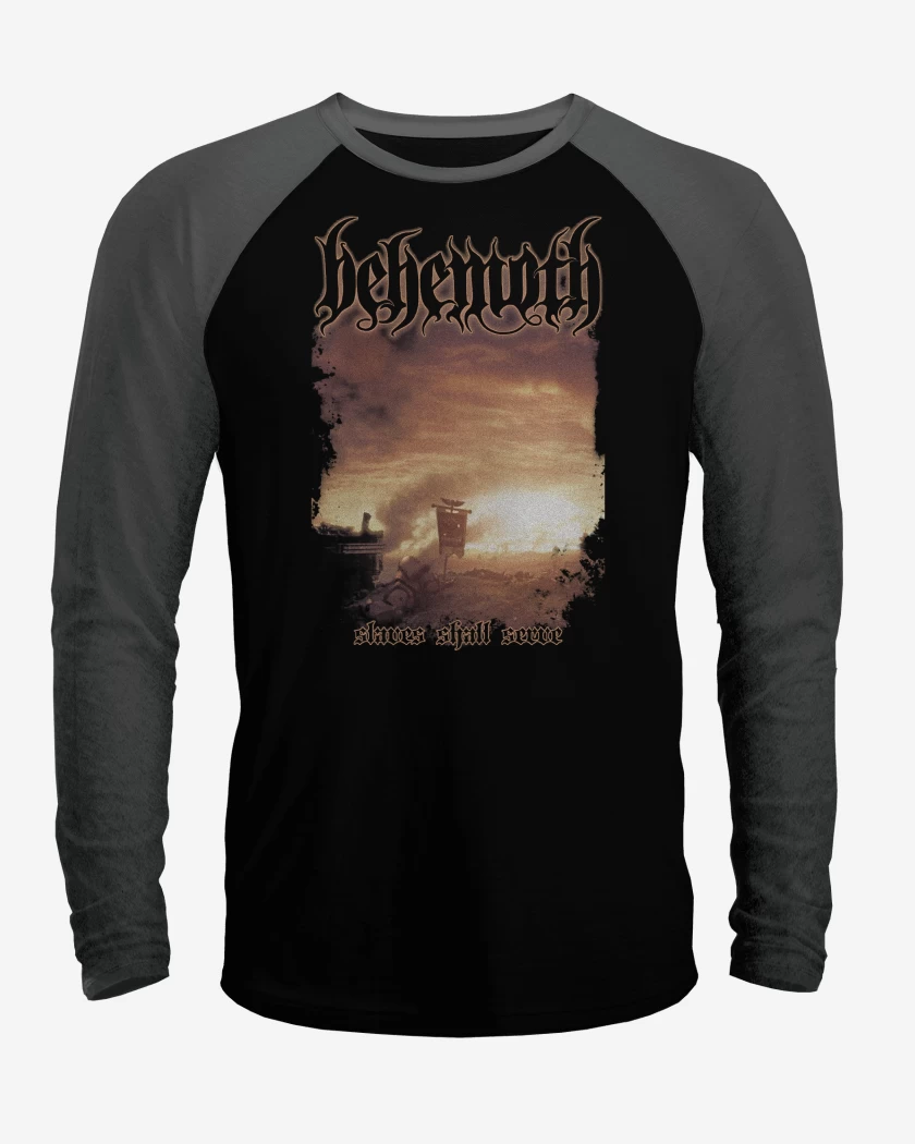 Polera Raglan Behemoth Slaves Shall Serve