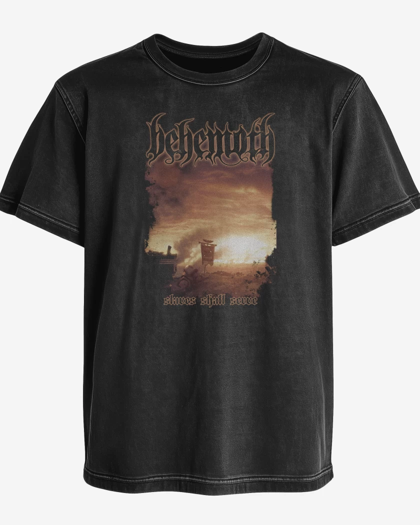 Polera desgastada Behemoth Slaves Shall Serve