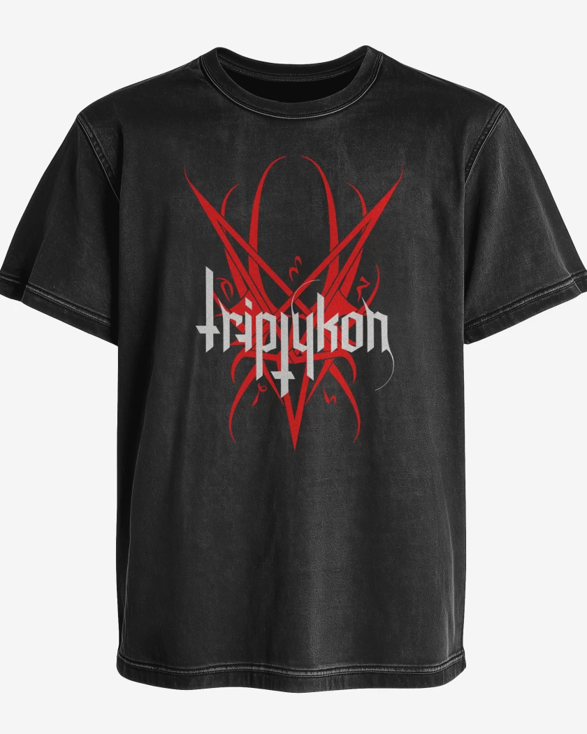 Polera desgastada Negro de Triptykon Logo