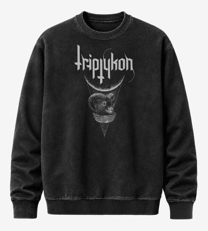 Poleron Polo Acid Wash Negro de Triptykon Goat Moon