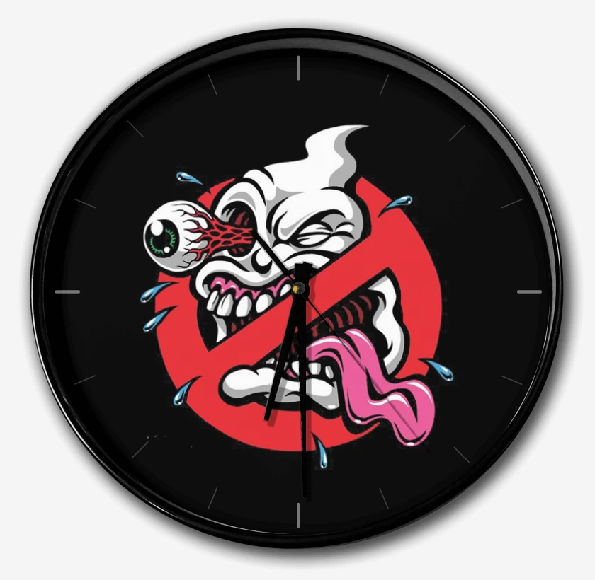 Reloj Negro de Ghost buster impresion directa