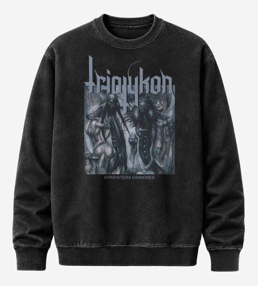 Poleron Polo Acid Wash Negro de Triptykon Eparistera Daimones