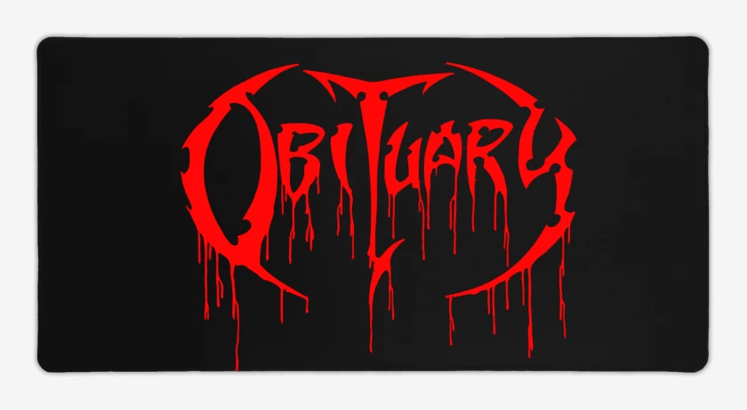 Mouse pad Gamer Negro de Obiturary Logo