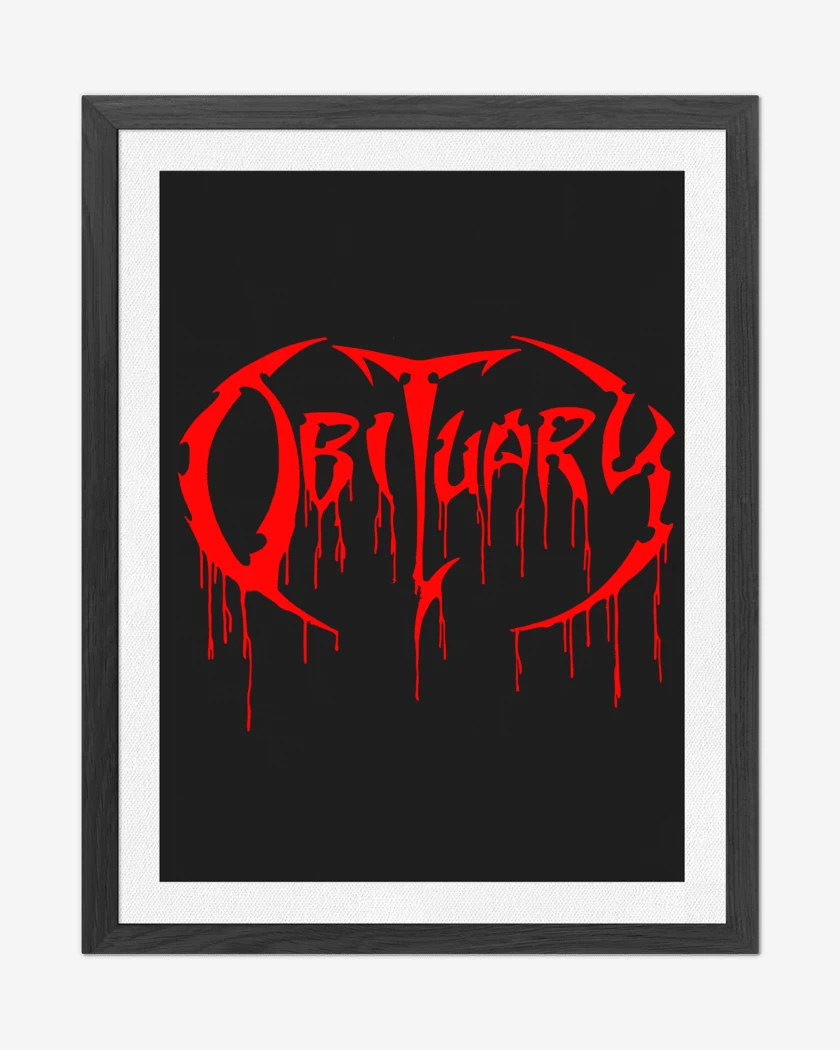 Cuadro decorativo Negro de Obiturary Logo