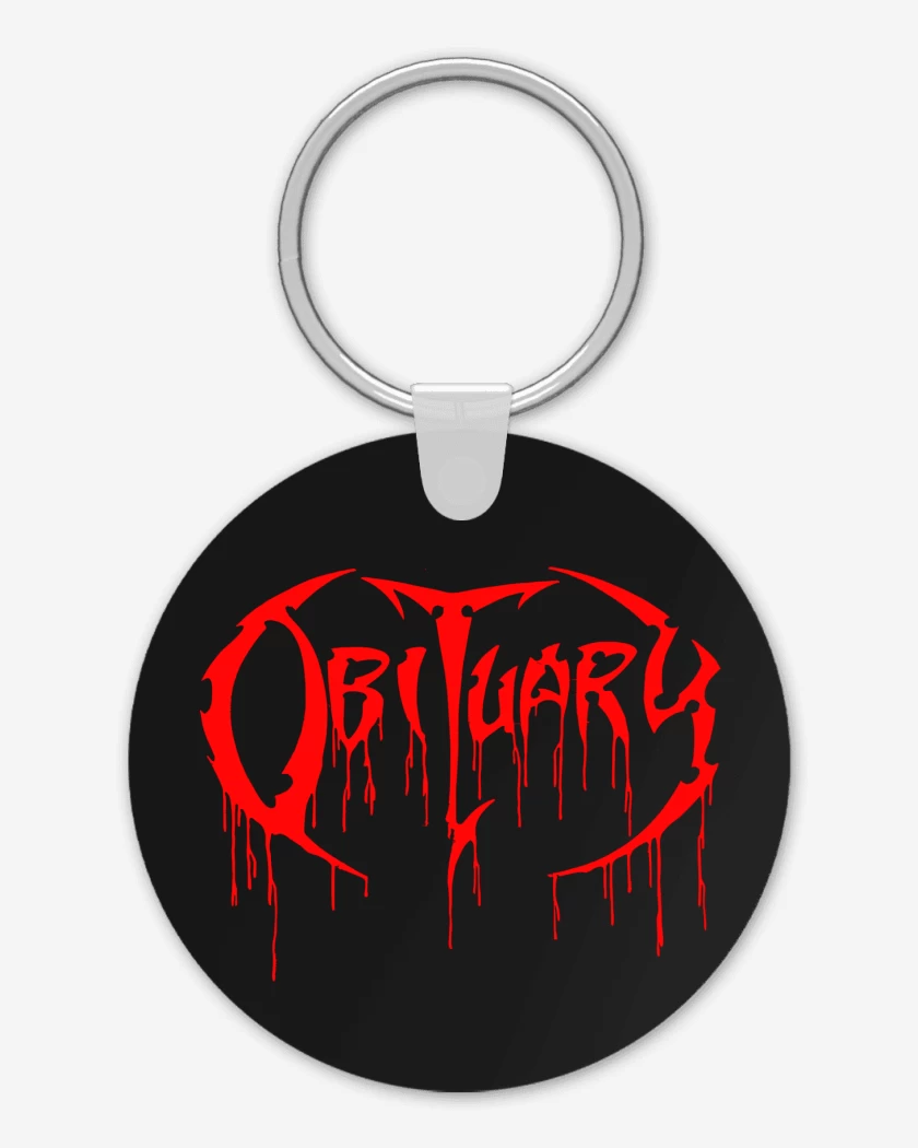 Llavero Negro de Obiturary Logo