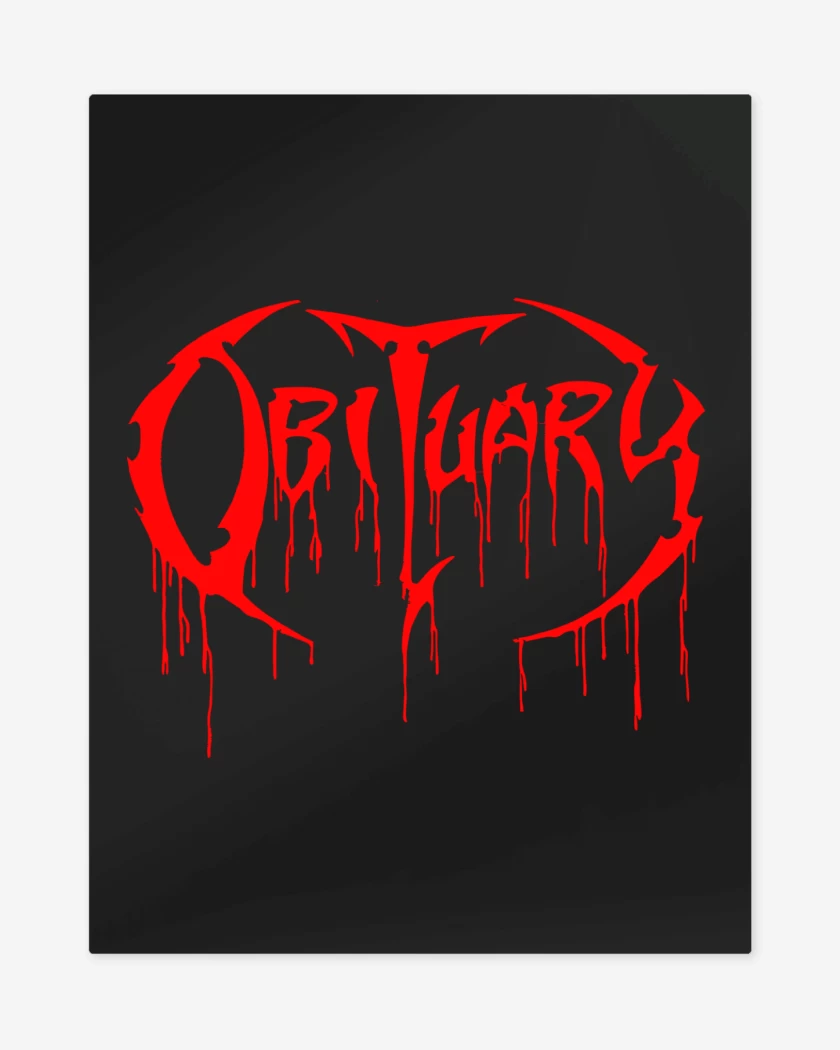 Print metalico Negro de Obiturary Logo