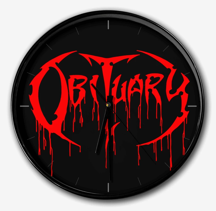 Reloj Negro de Obiturary Logo
