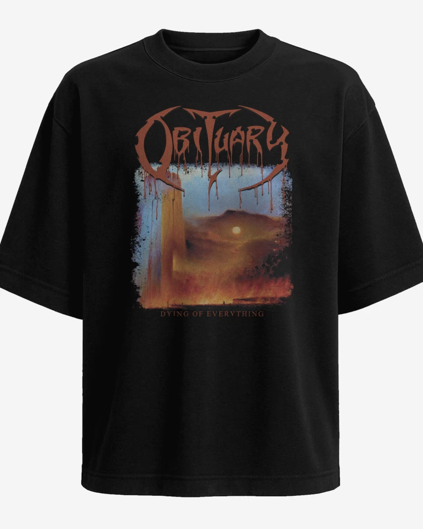Polera Oversize Negro de Obituary Dying of Everything