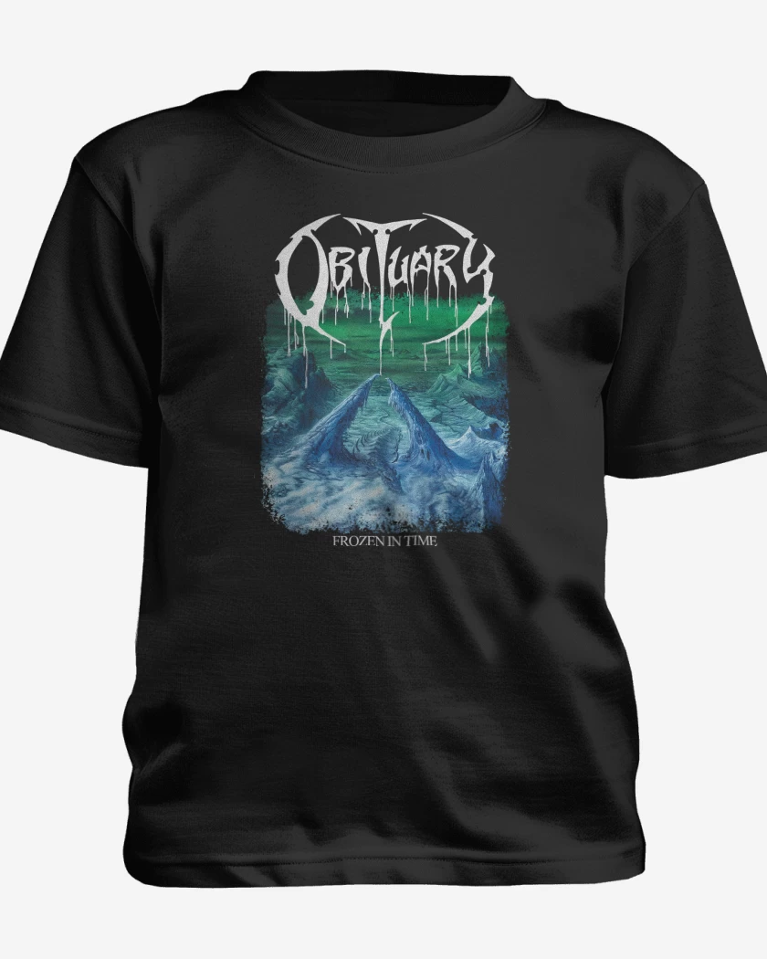 Polera de niño Negro de Obituary Frozen in Time