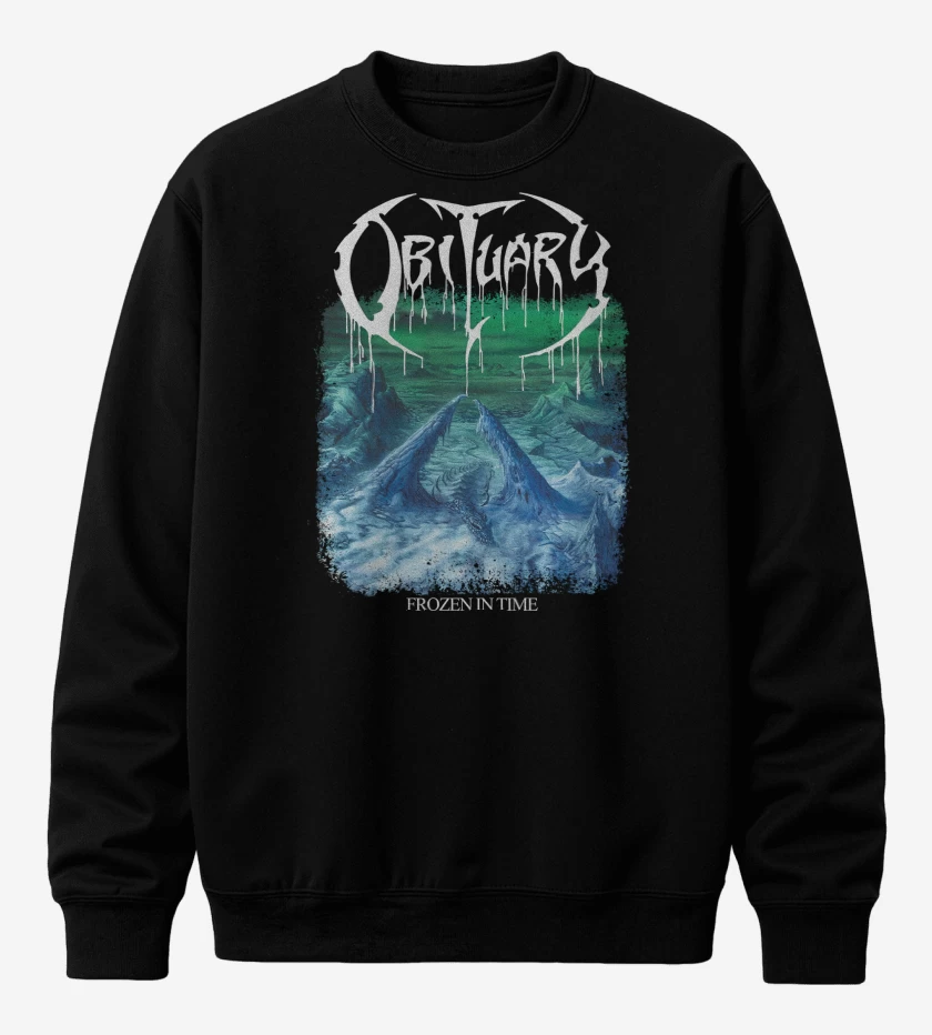 Poleron polo Negro de Obituary Frozen in Time