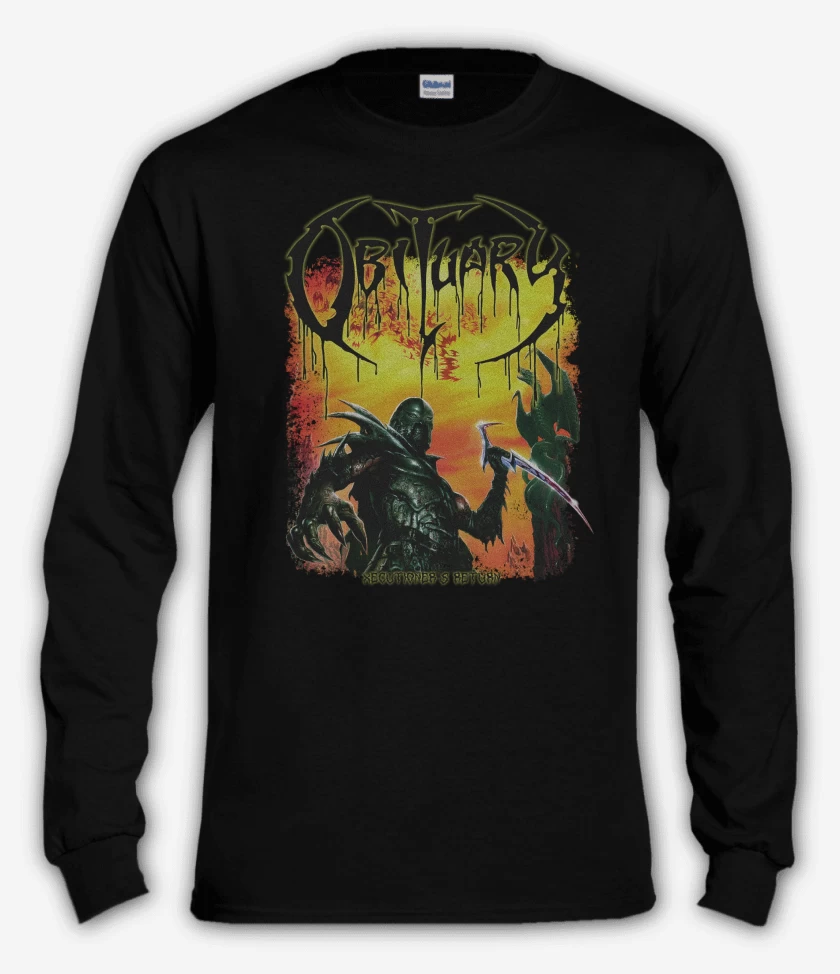 Polera manga larga Negro de Obituary Xecutioners Return