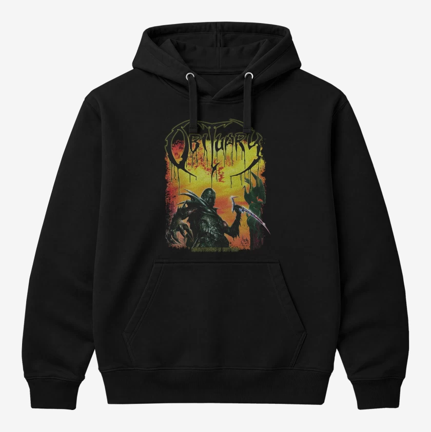 Polerón Canguro Negro de Obituary Xecutioners Return