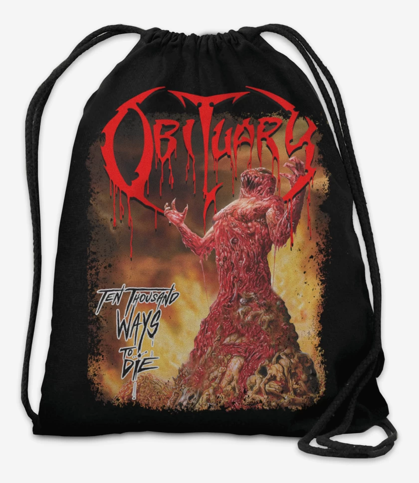 Mochila Negro de Obituary Ten Thousand Ways to Die 