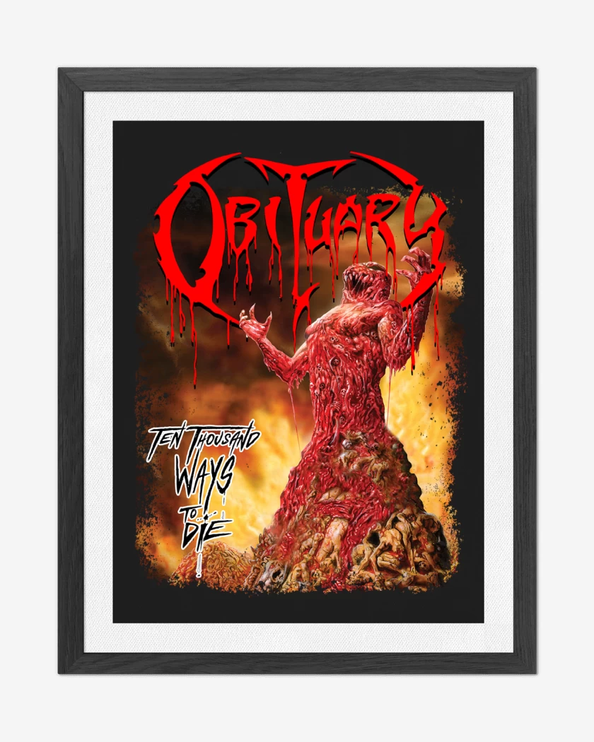 Cuadro decorativo Negro de Obituary Ten Thousand Ways to Die 