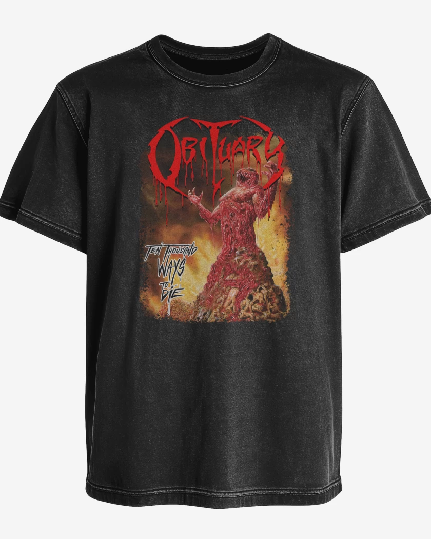 Polera desgastada Obituary Ten Thousand Ways to Die 