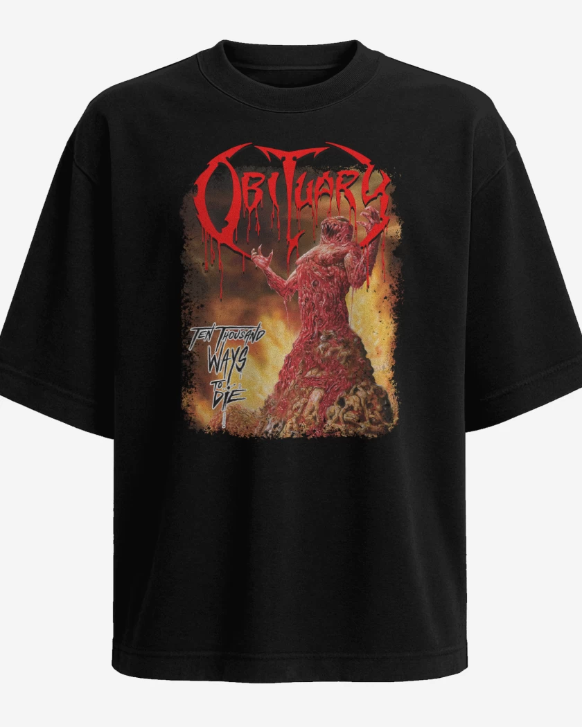 Polera Oversize Obituary Ten Thousand Ways to Die 