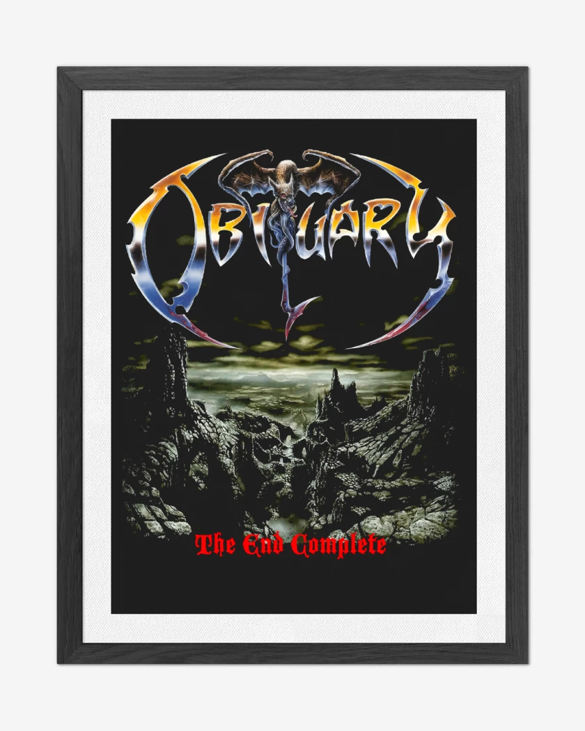 Cuadro decorativo Negro de Obituary The End Complete