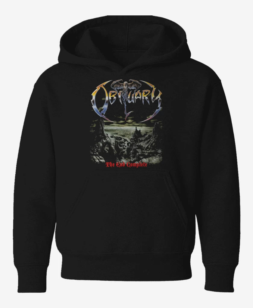 Poleron de niño Negro de Obituary The End Complete