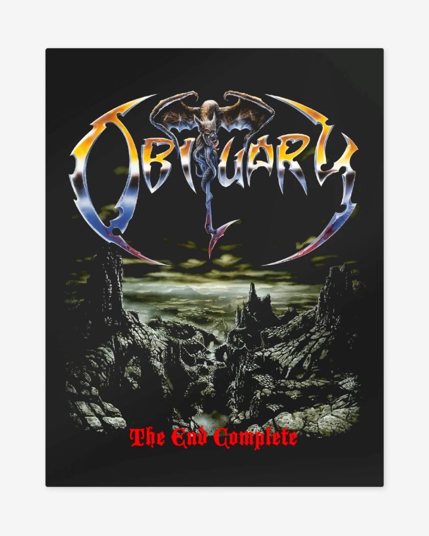 Print metalico Obituary The End Complete