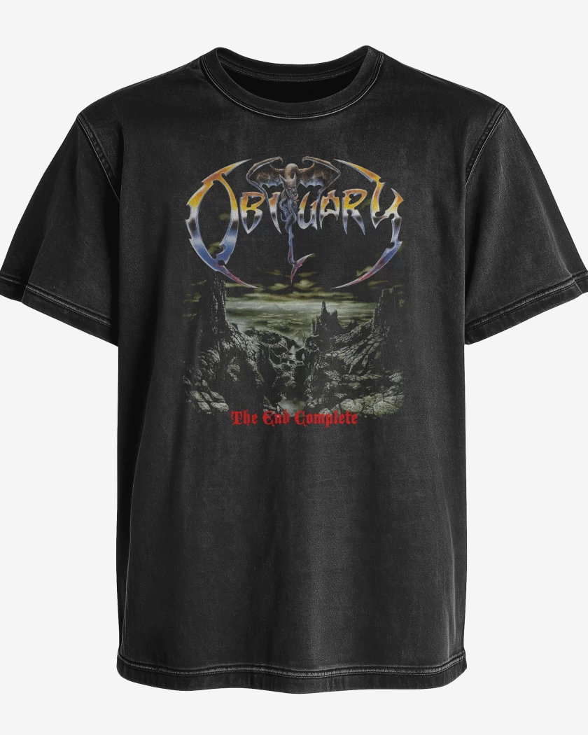 Polera desgastada Obituary The End Complete