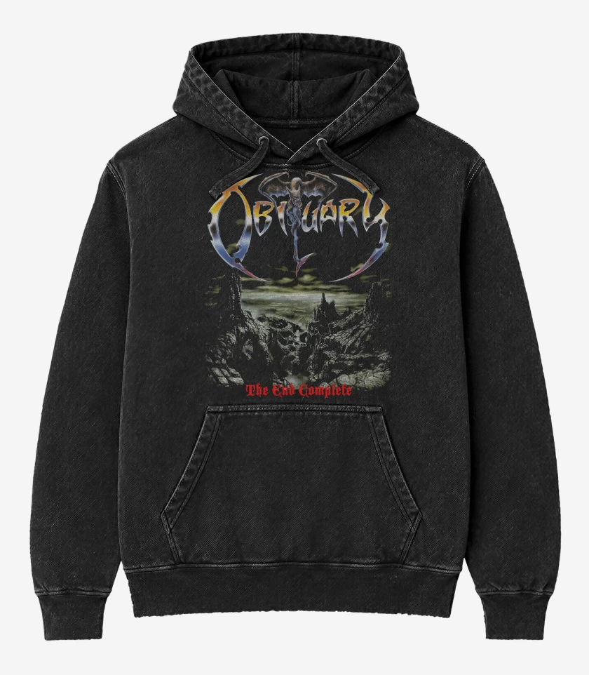 Poleron Canguro Acid Wash Negro de Obituary The End Complete