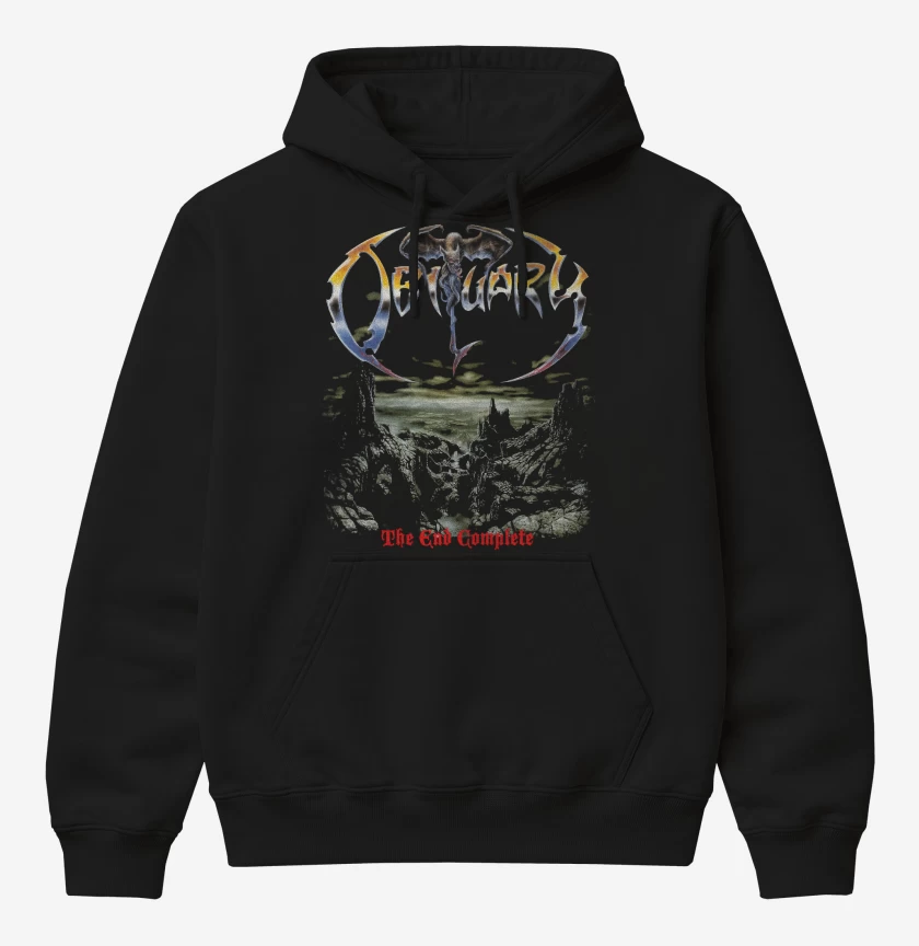 Poleron Canguro básico Negro de Obituary The End Complete
