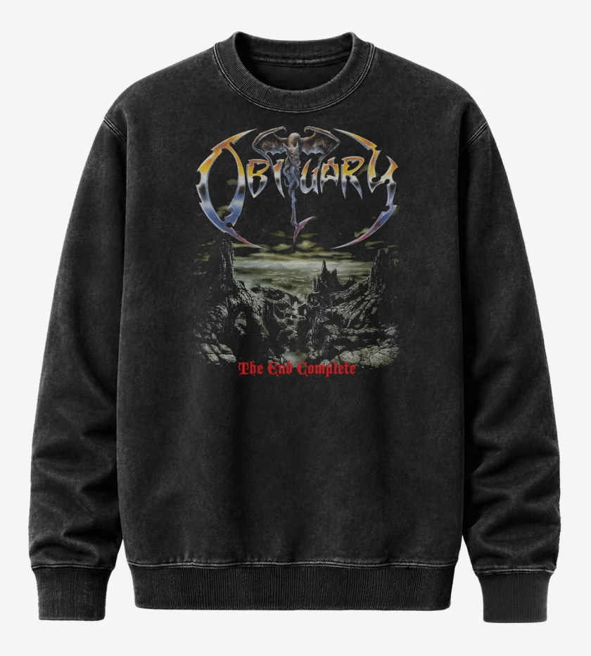 Poleron Polo Acid Wash Negro de Obituary The End Complete