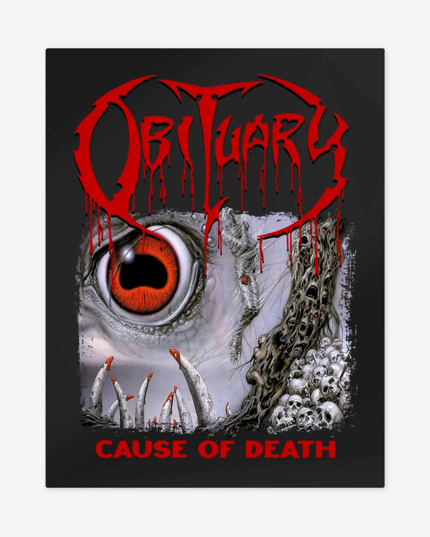 Print metalico Obituary Cause of Death