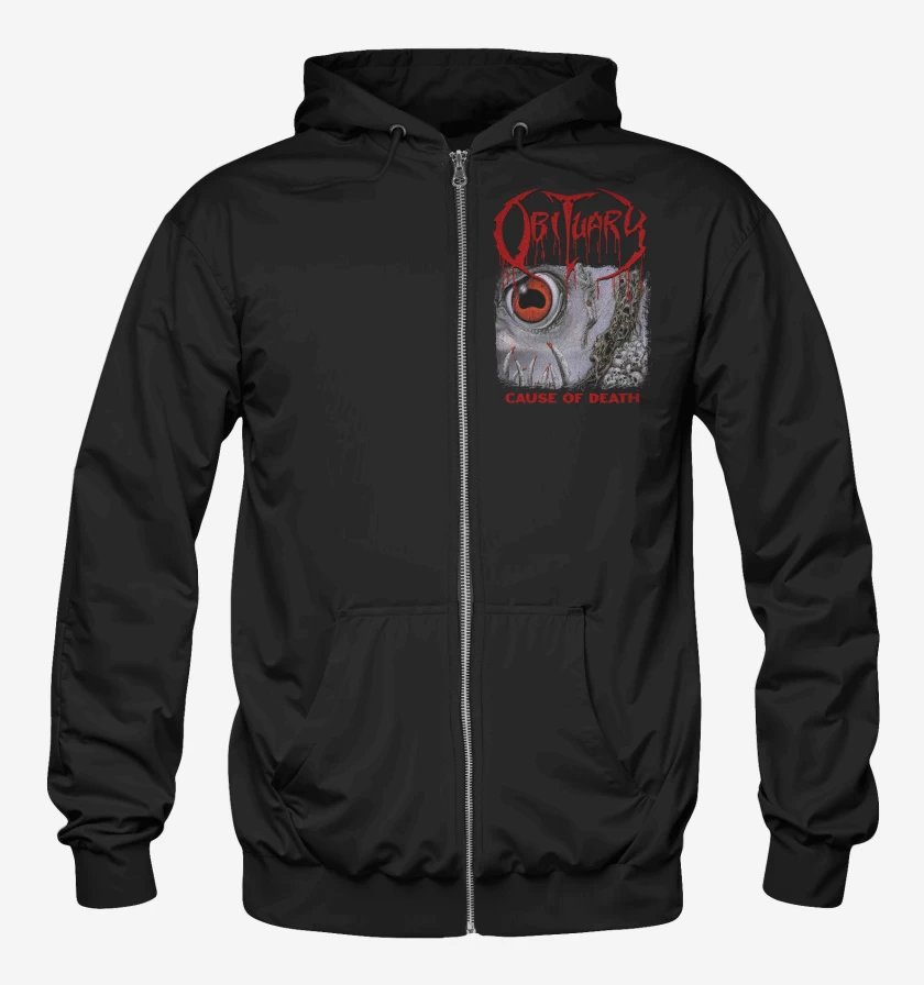 Poleron Canguro con cierre Negro de Obituary Cause of Death