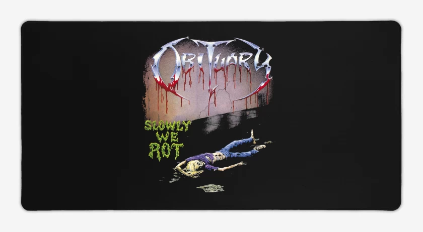 Mouse pad Gamer Negro de Obiturary Slowly We Rot