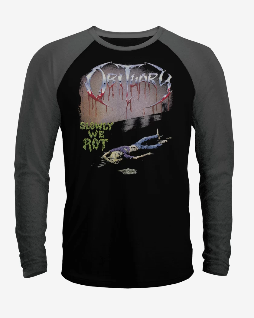 Polera Raglan Obiturary Slowly We Rot