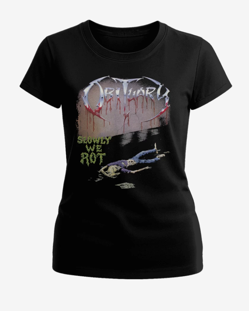 Polera de Mujer Negro de Obiturary Slowly We Rot