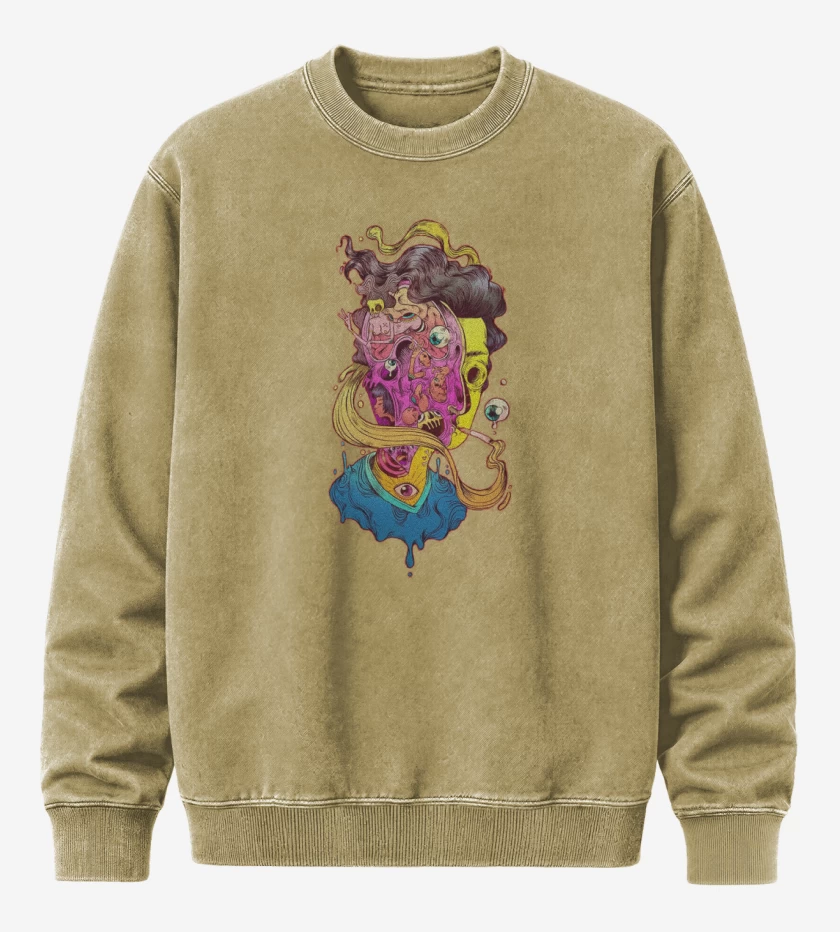 Poleron Polo Acid Wash Beige de Kha