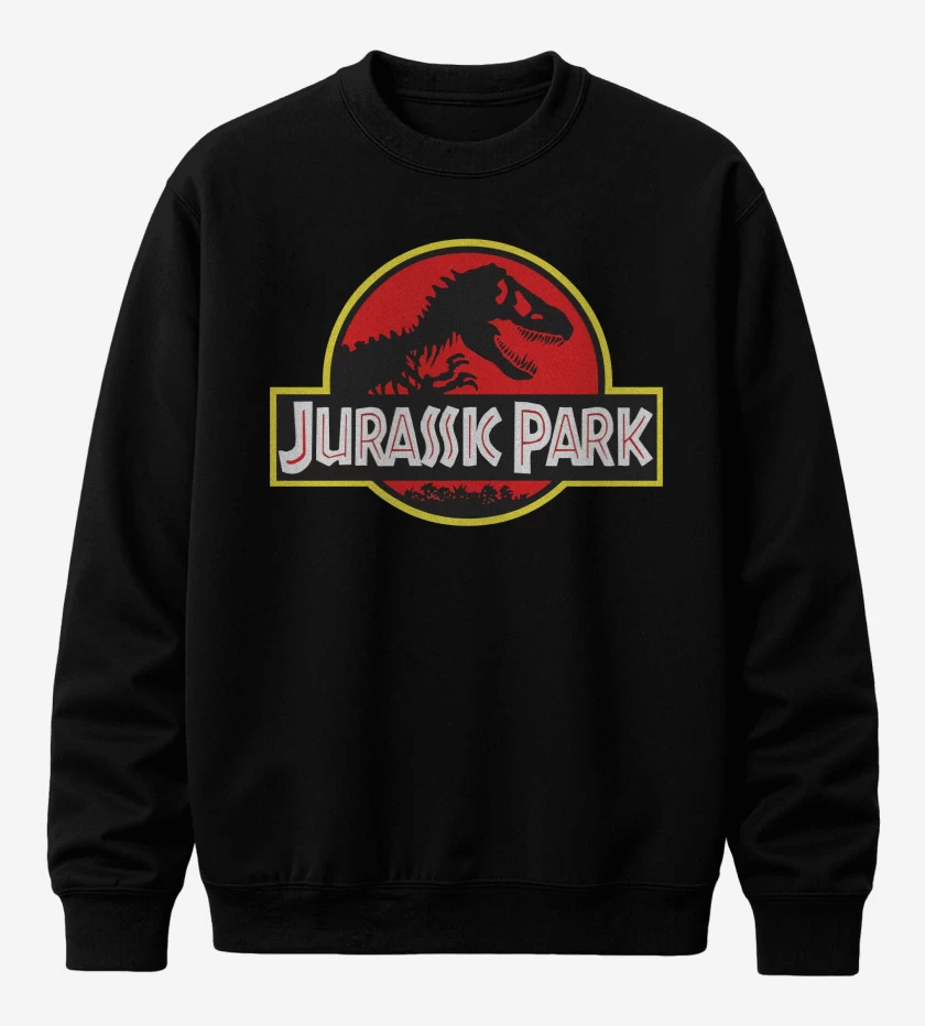 Poleron polo Negro de Jurassic Park Original Logo