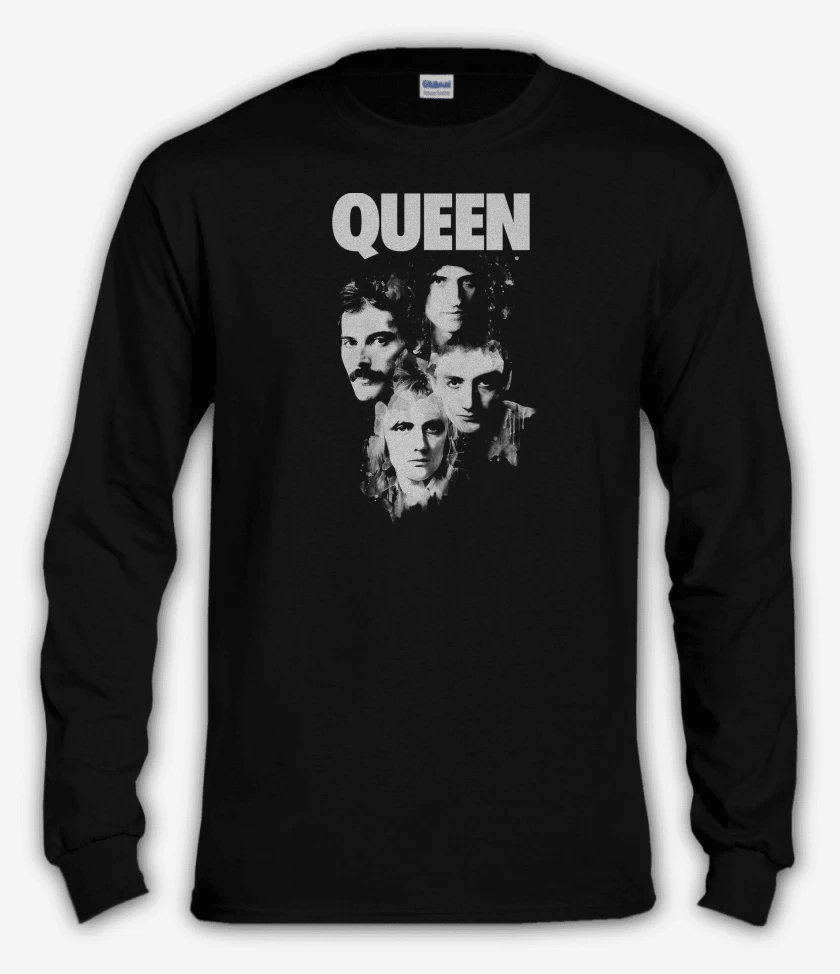 Polera manga larga Negro de Queen Faces