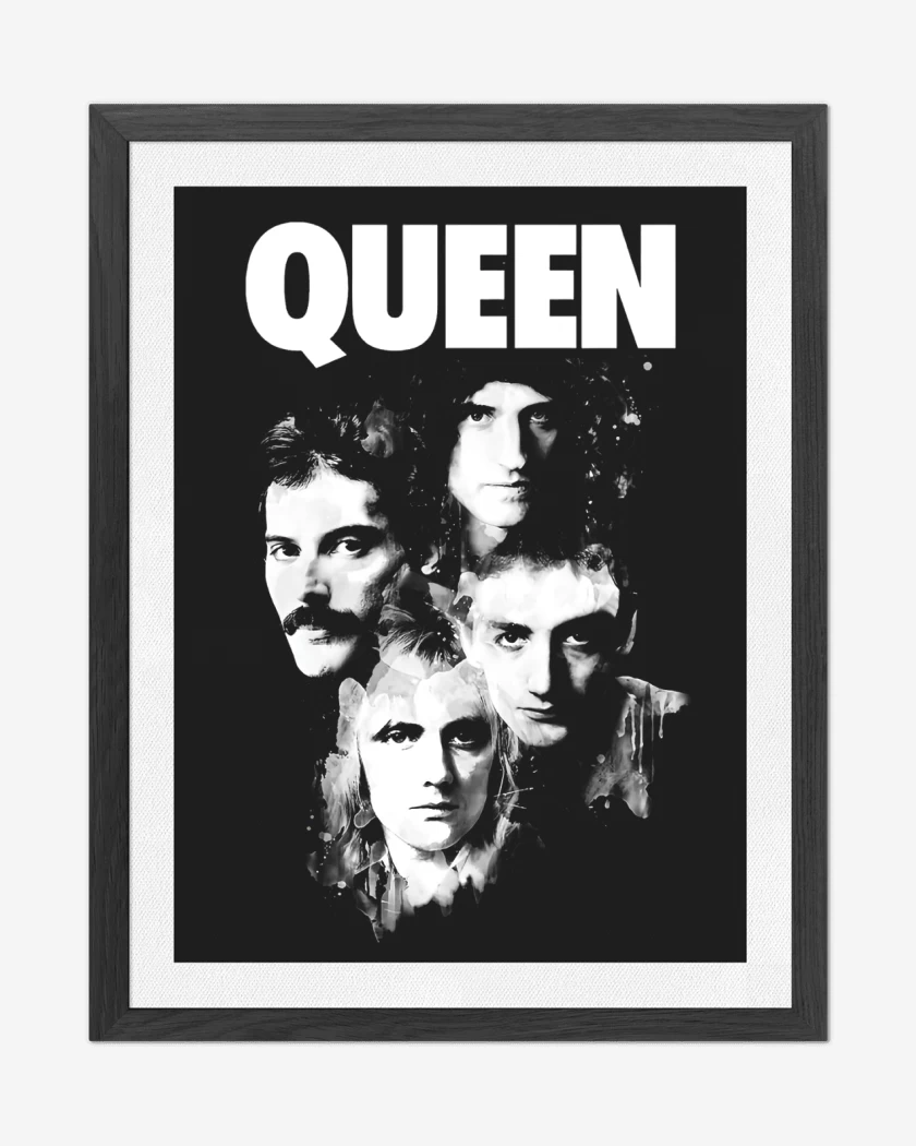 Cuadro decorativo Negro de Queen Faces