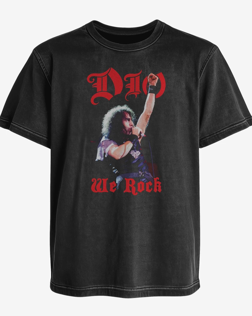 Polera desgastada DIO We Rock