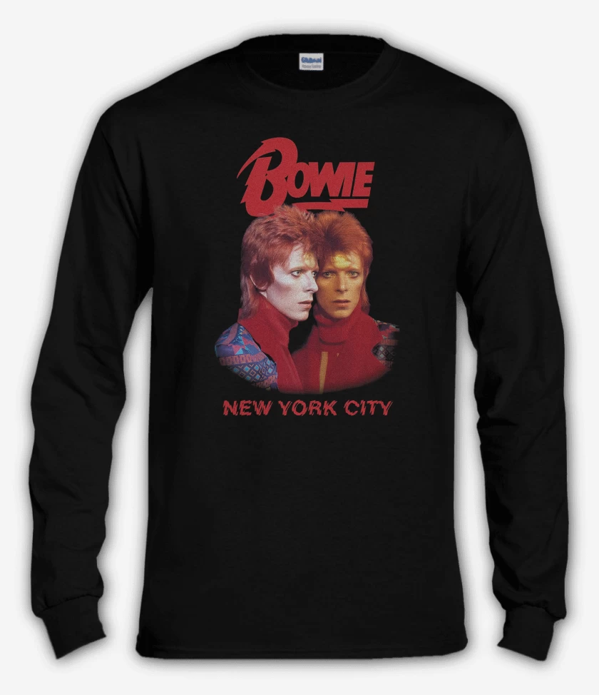 Polera manga larga David Bowie New York City