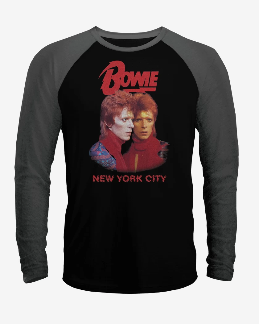 Polera Raglan David Bowie New York City