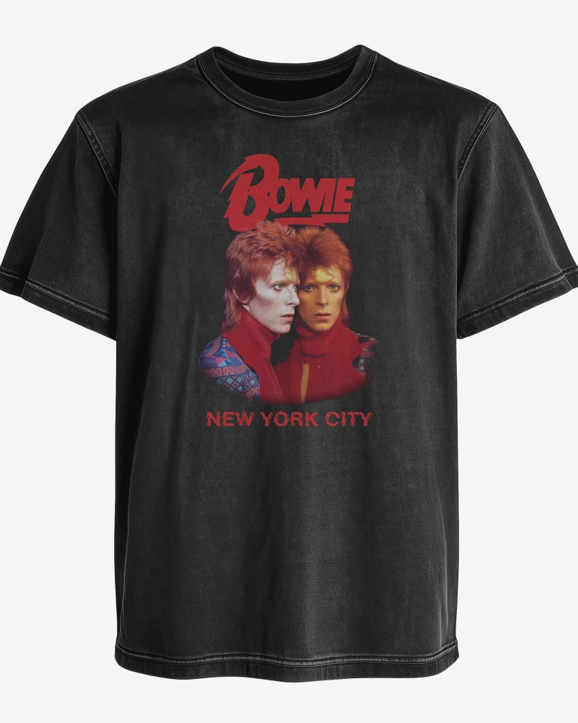 Polera desgastada David Bowie New York City